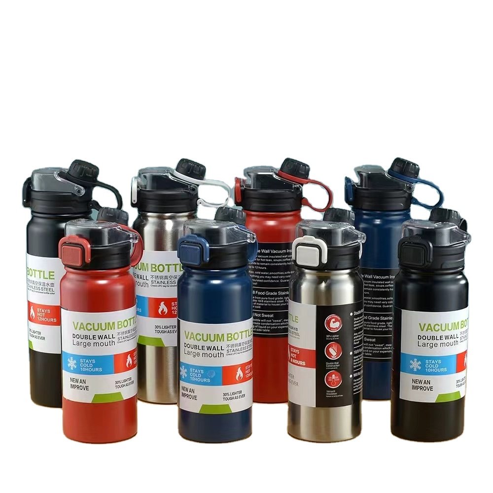 600ml 800ml Double Wall Stainless Steel Thermos Vacuum Flasks outdoor sports gym Insulated Drink Bottle Tumbler Water Bottle
