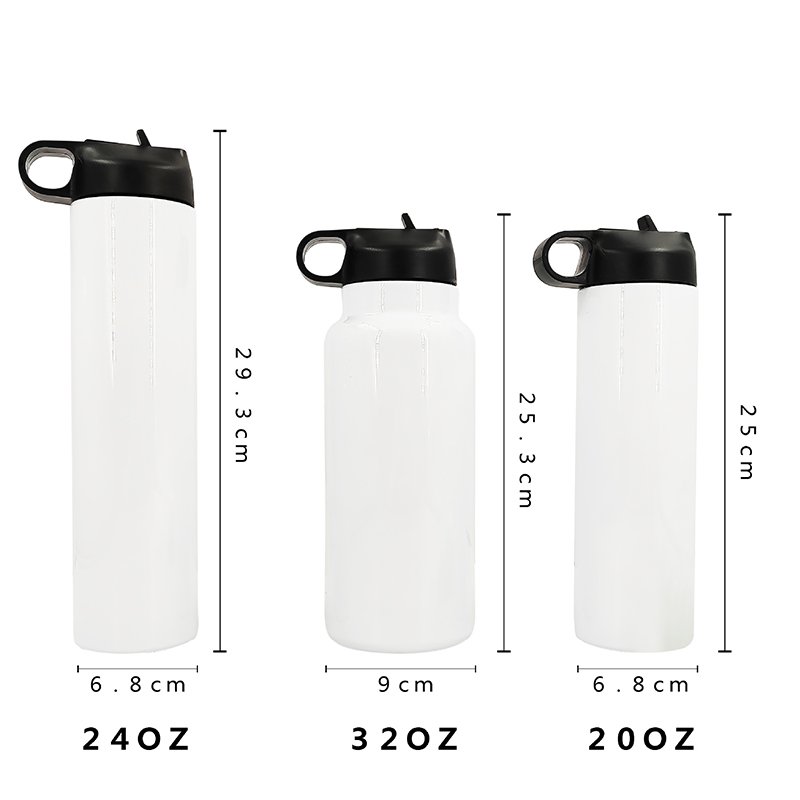 Sublimation Product Insulated bottles wholesale 24OZ vacuum flasks & thermoses drink ware frosted sublimation blank water bottle
