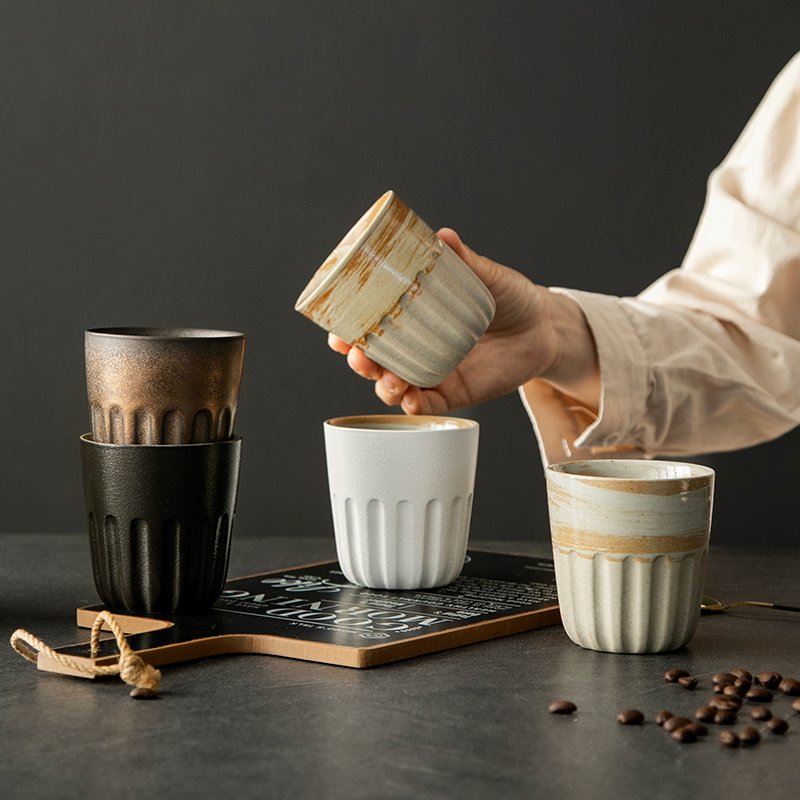 Hot Sale 8oz Porcelain Retro Custom Logo Sublimation Ceramic Cup Tea Coffee Mug With Logo