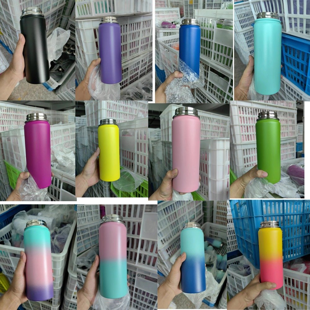 Wholesale 32 oz Double Wall Water Bottle Hiking Thermal Bottle Insulated Water Flask Drinking Bottle With Bpa Free Lid