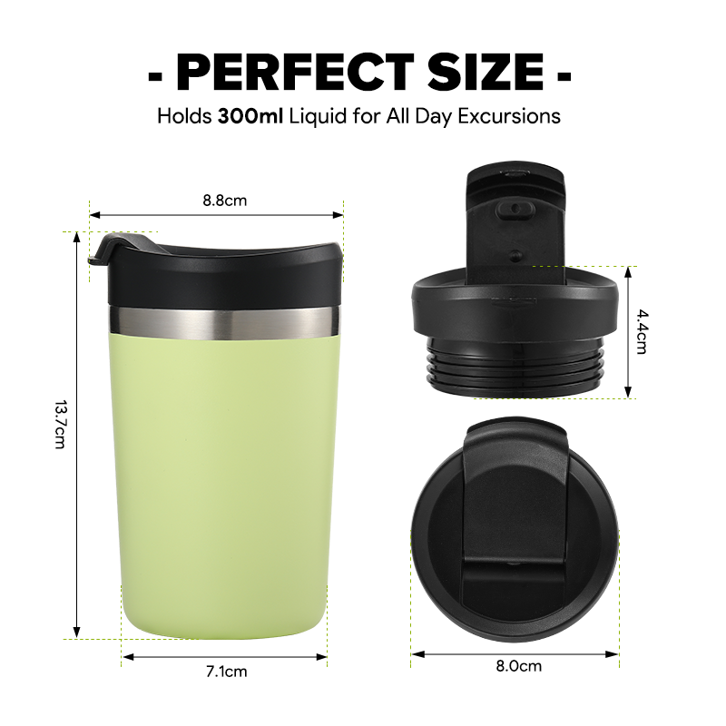 Custom logo printed 10 oz mini coffee cups thermos insulated Stainless steel coffee mug