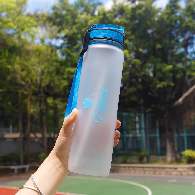 Motivational 1000ML BPA FREE Tritan Plastic Drinking Water Bottle with Time Marker Sports Water Bottle for Fitness, Gym Outdoor