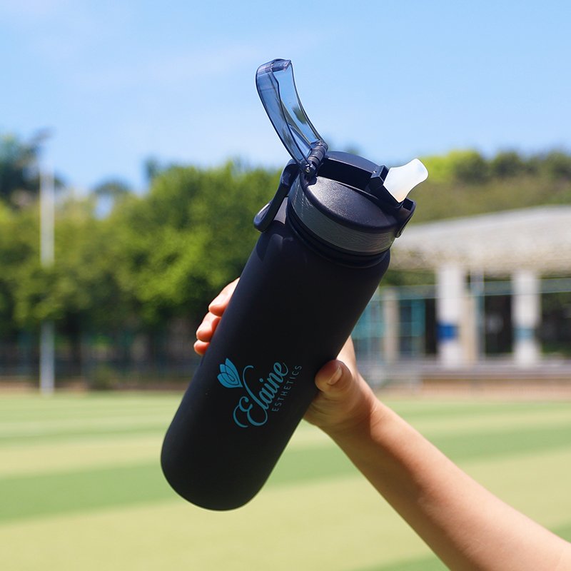 Motivational 1000ML BPA FREE Tritan Plastic Drinking Water Bottle with Time Marker Sports Water Bottle for Fitness, Gym Outdoor