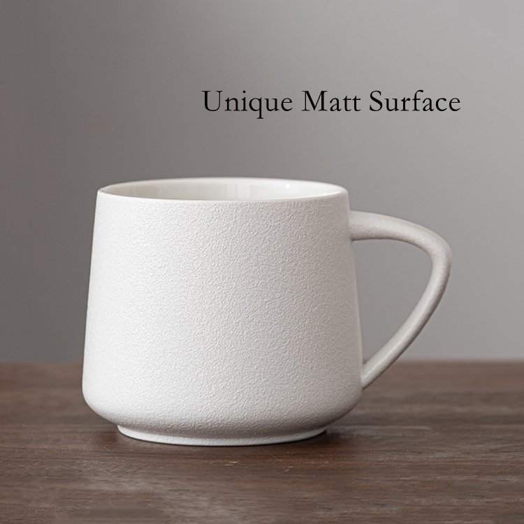 Custom Rustic 380ml Modern Tea Latte Cup Nordic Matte Blue Pink Black White Coffee Mug Ceramic