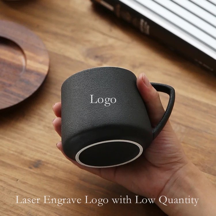 Custom Rustic 380ml Modern Tea Latte Cup Nordic Matte Blue Pink Black White Coffee Mug Ceramic