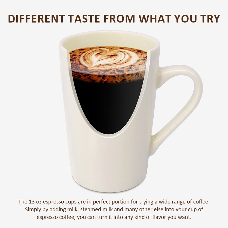 Custom Logo 13oz blank ceramic mug white coating 400ml tumbler with handle