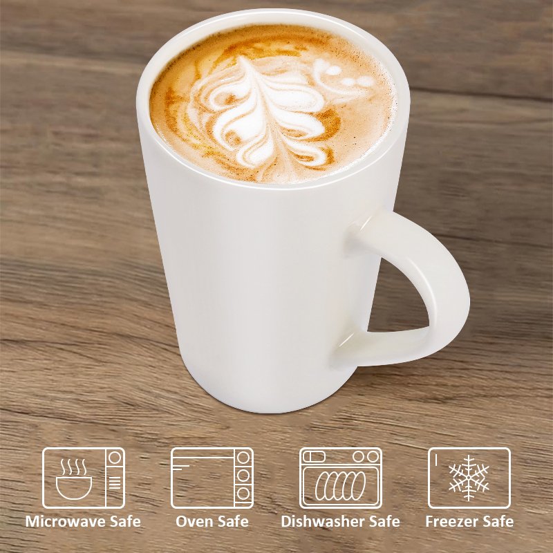 Custom Logo 13oz blank ceramic mug white coating 400ml tumbler with handle