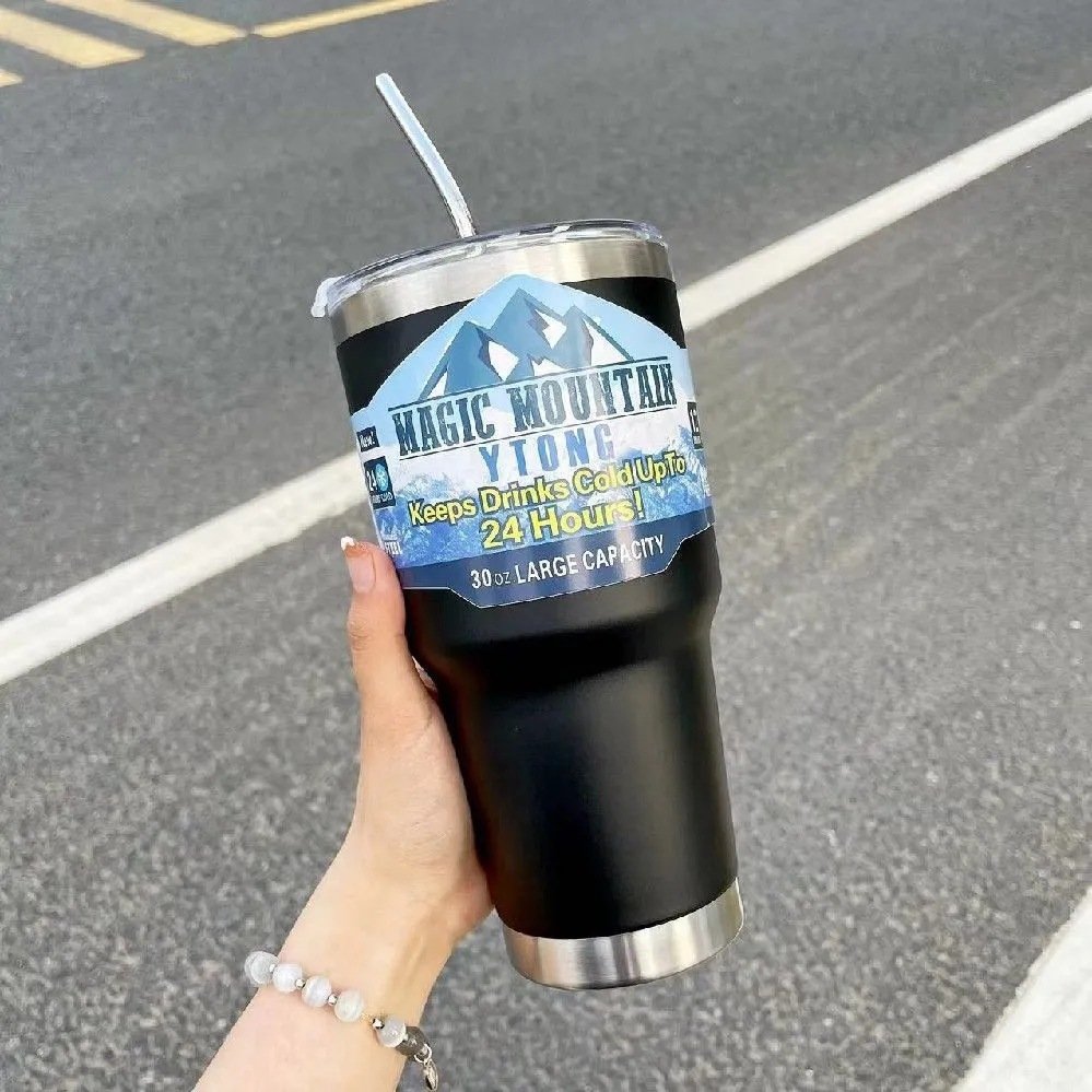 30oz Car Mugs and cup wholesale for travel BPA free stainless steel car tumbler double wall beer tumbler White Box Vacuum