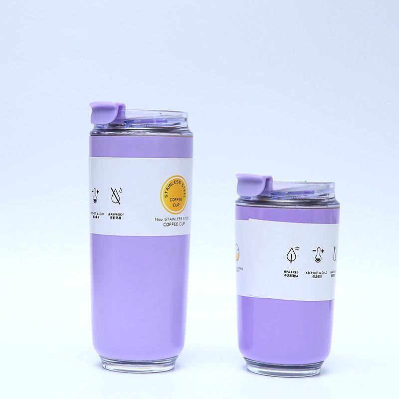 Stainless Steel Water Bottles Double Wall Vacuum 16oz Portable Drinking Travel Vacuum Cup