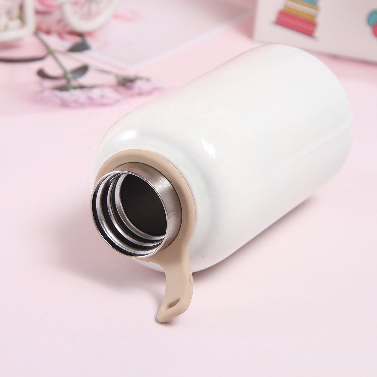 450ml Sublimation Milk Tea Cups with Lid Blank White Pink Blue Colored Mug Heat Transfer Sublimation Coffee Cups/Mug Tea Coffee