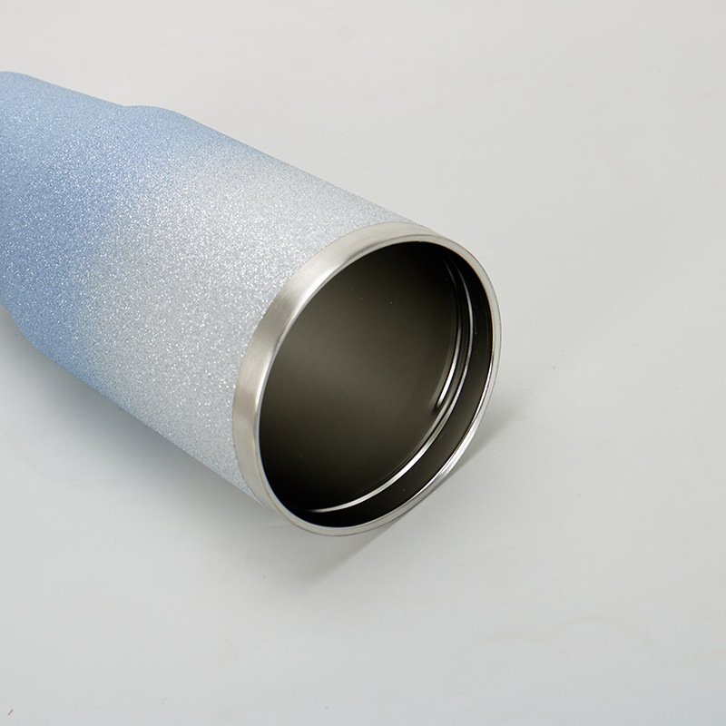 Gradient Flash Coffee Cup 304 Stainless Steel 20 30oz Insulated Travel Mug Glitter Double Walled Straw Tumbler