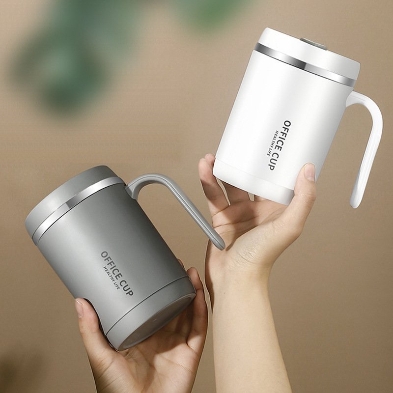 18/10 Stainless Steel Office Portable Thermos Cup Food Grade Mug With Lid And Handle