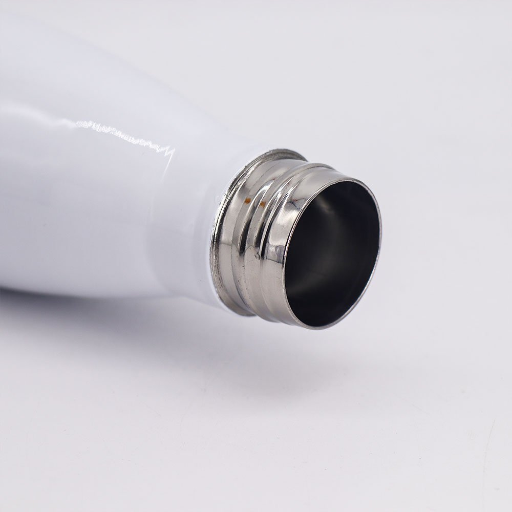 Wholesale 17oz 500ml white stainless steel flask sublimation blank cola shape water bottle in bulk