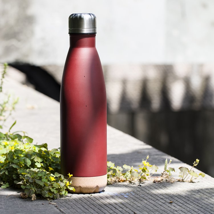 Prostar Cola Shaped Double Wall Vacuum Bottle Steel Cork Based Stainless Steel Thermos Bottle High Grade Drinking Bottle