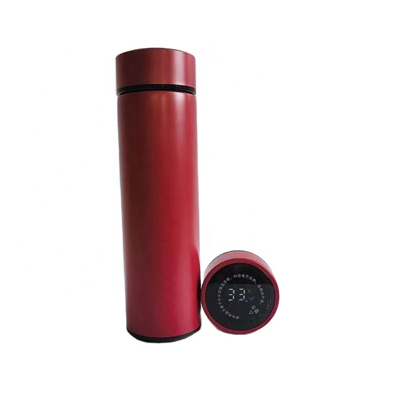 Customized Stainless Steel Smart Vacuum Thermos Cup Glitter Rose Gold Sublimation Digital Water Bottle Design Back School