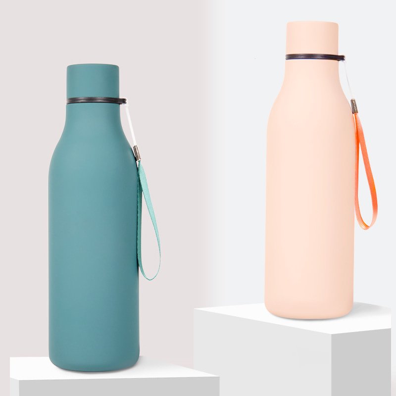 500 ml bpa free double wall insulated vacuum stainless steel cola shape gym sports water bottle