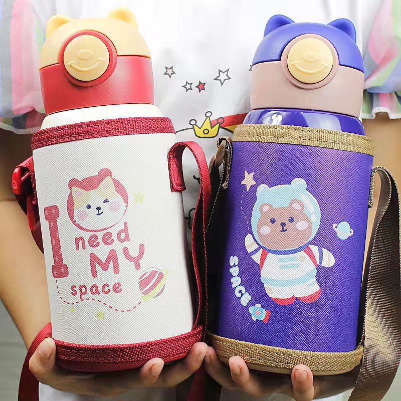 316 Stainless Steel Children Smart Thermos Cup Kids Cartoon Warmer Bottle Temperature Display Water Bottle