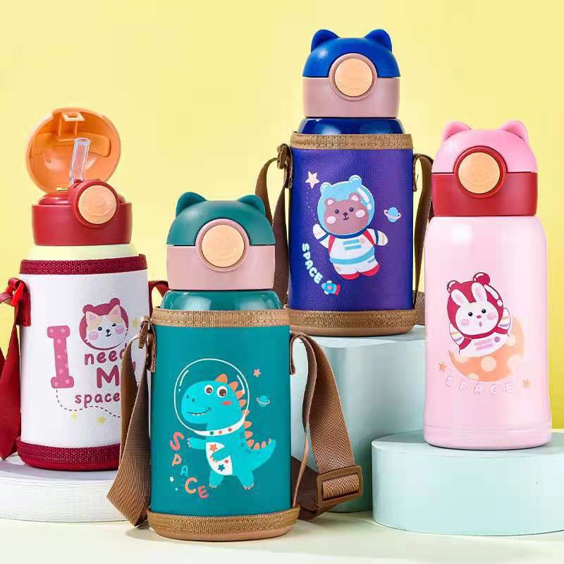 316 Stainless Steel Children Smart Thermos Cup Kids Cartoon Warmer Bottle Temperature Display Water Bottle