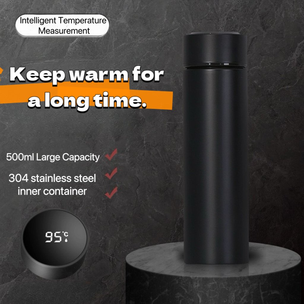 Wholesale Modern & Novelty 500ml Stainless Steel Vacuum Flask Smart Water Bottle for Everyday Casual Use