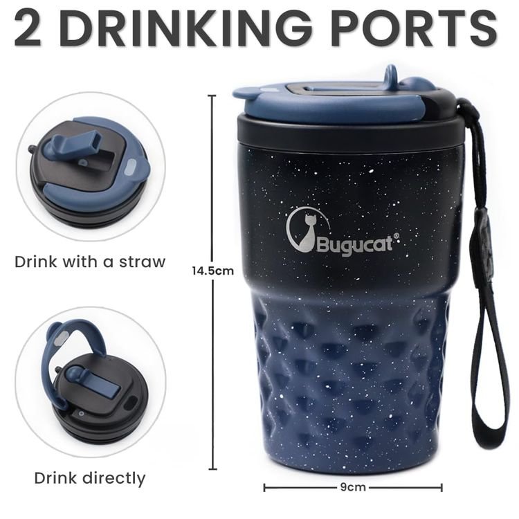 Bugucat Best Quality Travel Coffee Mug Portable Coffee Mug Stainless Steel Coffee Cup