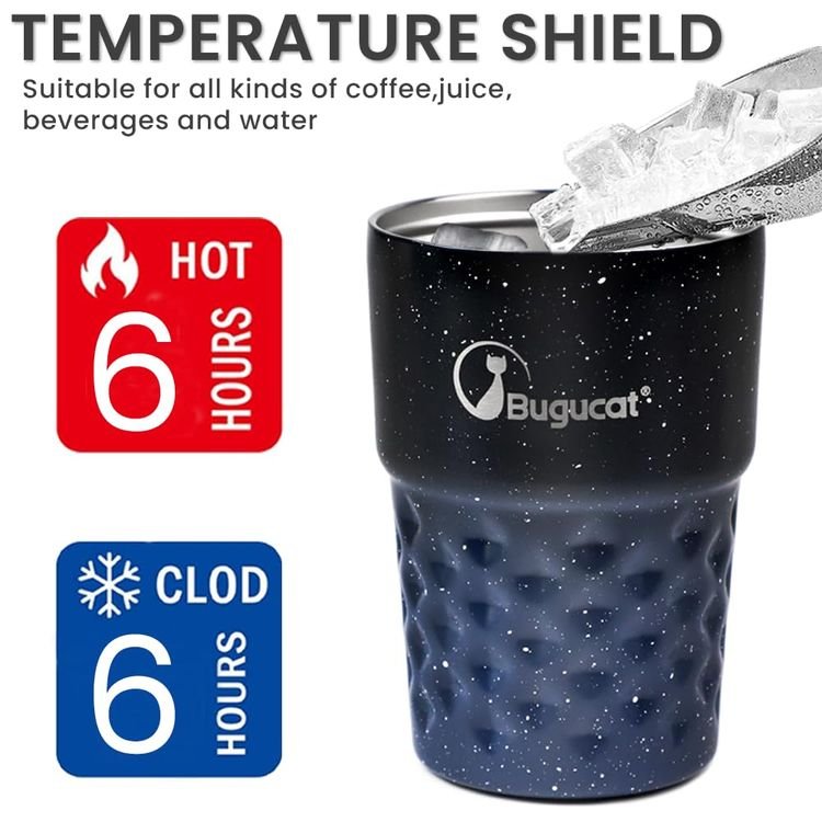 Bugucat Best Quality Travel Coffee Mug Portable Coffee Mug Stainless Steel Coffee Cup