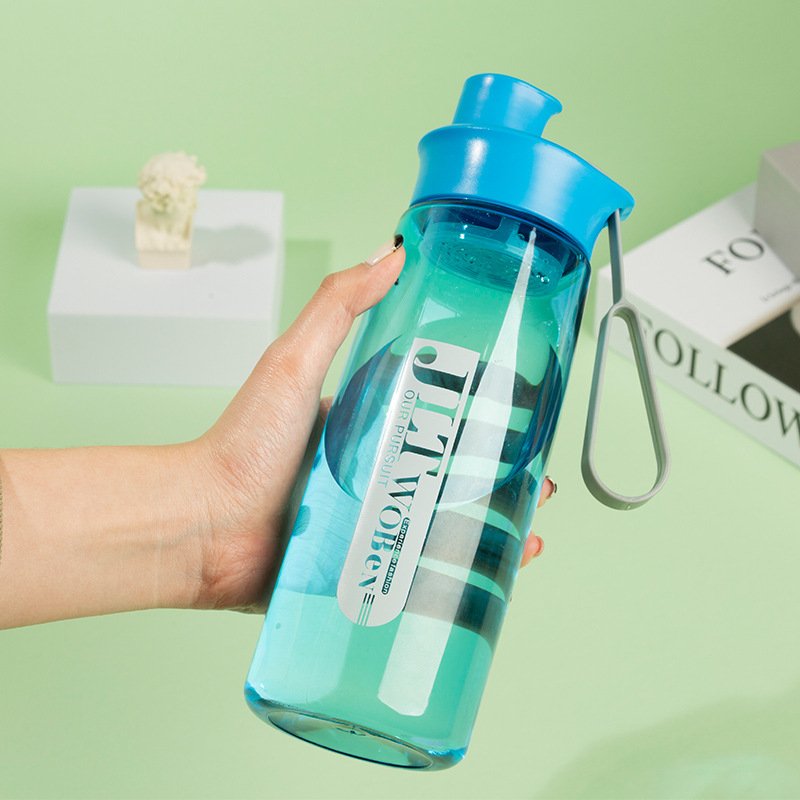 hard-sided plastic premium filtering water bottle plastic water bottle green plastic water bottle