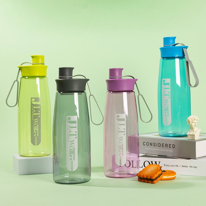 hard-sided plastic premium filtering water bottle plastic water bottle green plastic water bottle