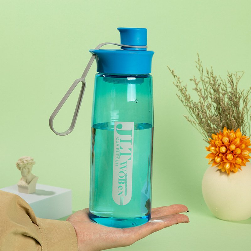 hard-sided plastic premium filtering water bottle plastic water bottle green plastic water bottle