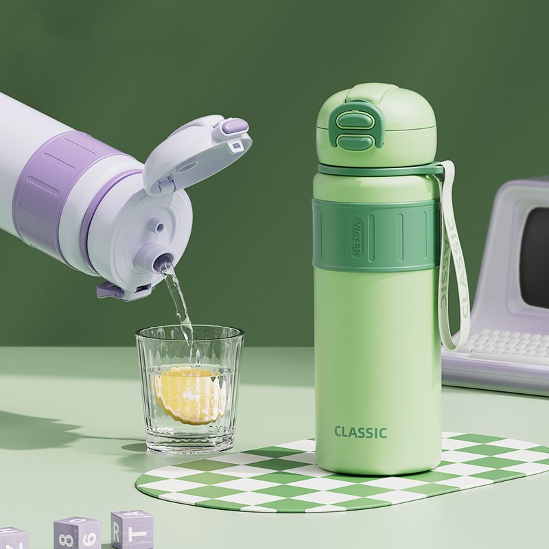 Easy Cleaning Office Outdoor Using 500ml 17oz Insulated Stainless Steel Metal Vacuum Flask Water Bottle