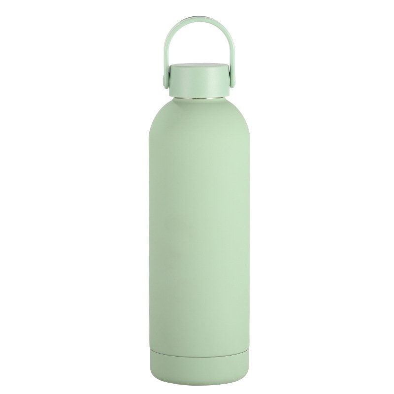 Yingkun Custom Logo Stainless Steel Vacuum Flask with Silicone Handle Hot Drinking Accessory Sports Water Bottle