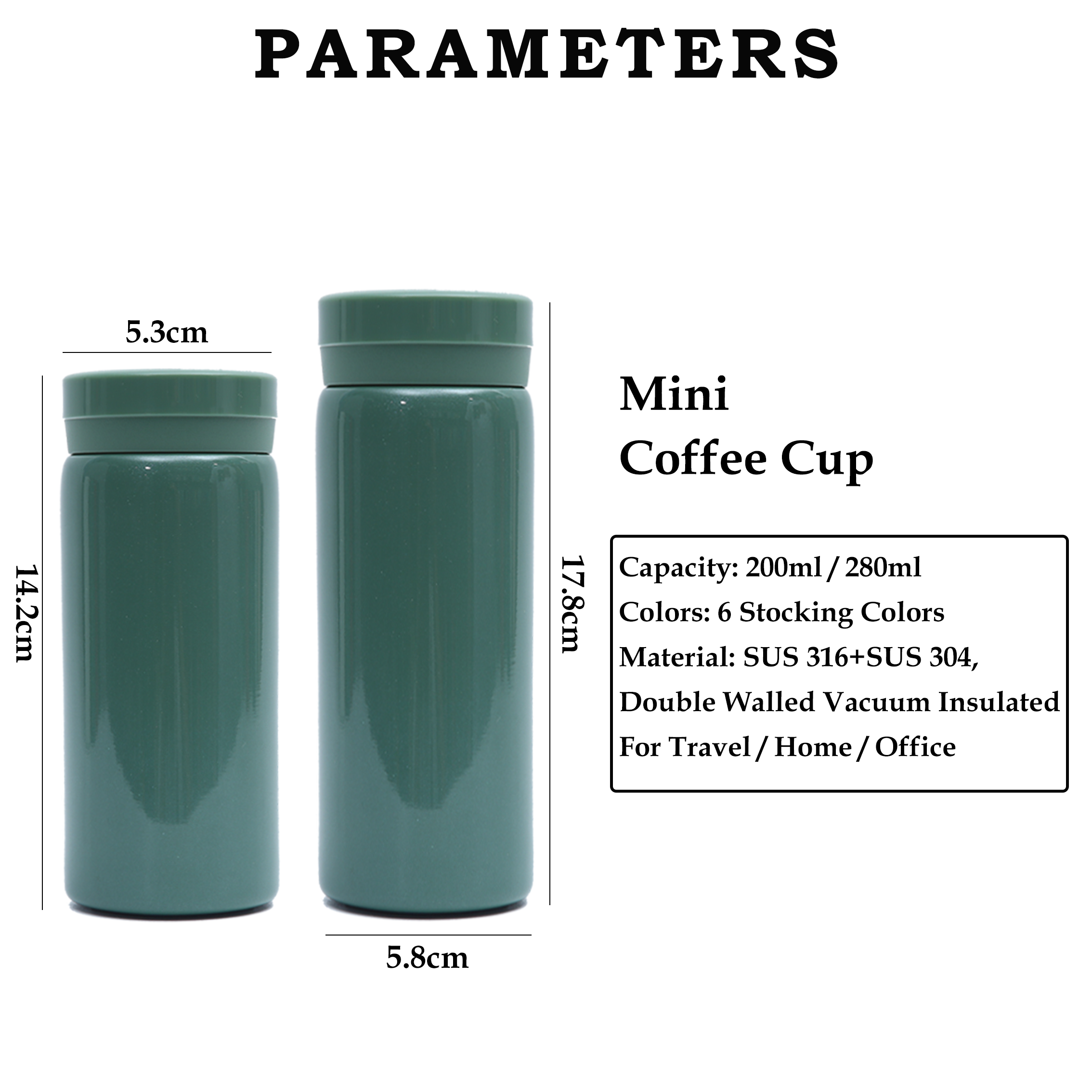 Wholesale Bulk mini 7oz 9oz Vacuum Insulated Water Bottle portable 316 stainless steel coffee mug