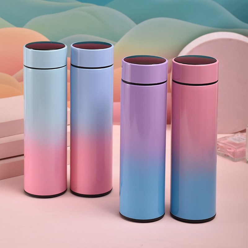 Portable Thermos Bottle Coffee Tea Mug Smart Temperature Display Vacuum Flask Water Bottle With Filter Thermos Cup
