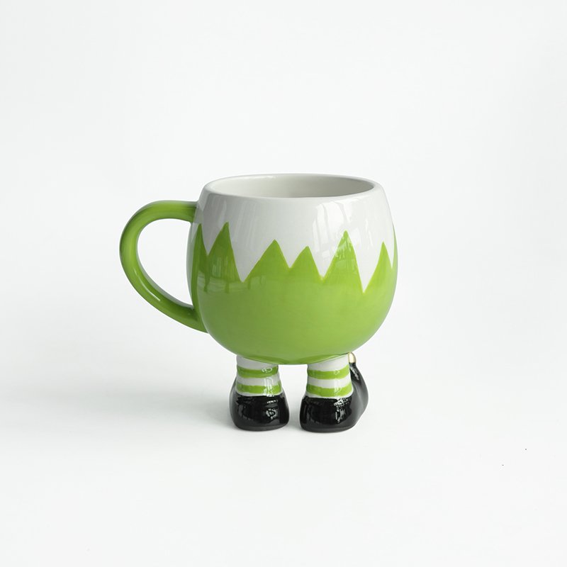 Wholesale Ceramic Mugs Kids Gifts Milk Cup Dolomite Ceramic Christmas Coffee Mug for Festival