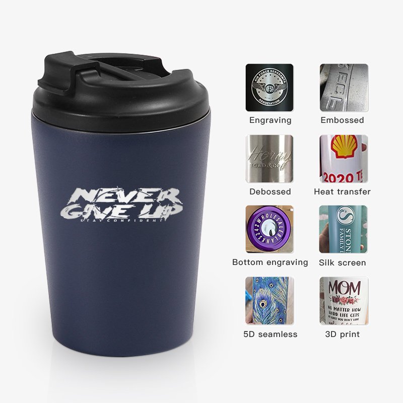 Custom Logo 304 stainless steel gift Thermo cup creative simple car business vacuum 360ml coffee cup portable travel coffee mug