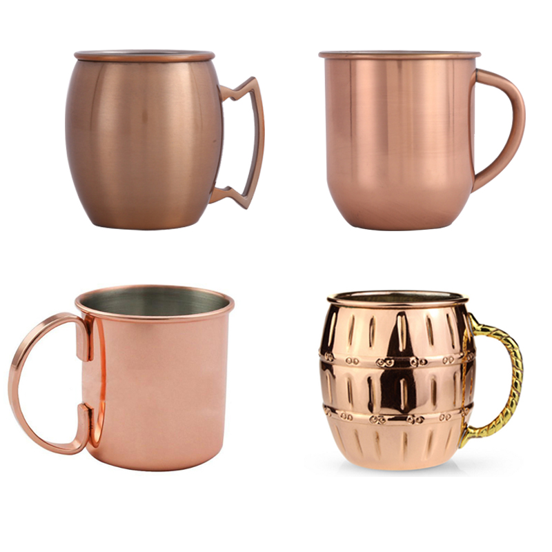 60ml 350ml 500ml 600ml 1L 1.3L 3L 5L Stainless Steel 18/8 silver copper plated gold gun black rose gold Moscow Mule Copper Mug