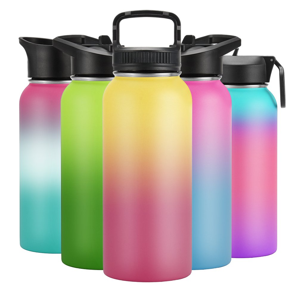 32oz Customize SS18/8 Vacuum Insulated Stainless Steel Sports Water Bottle with straw