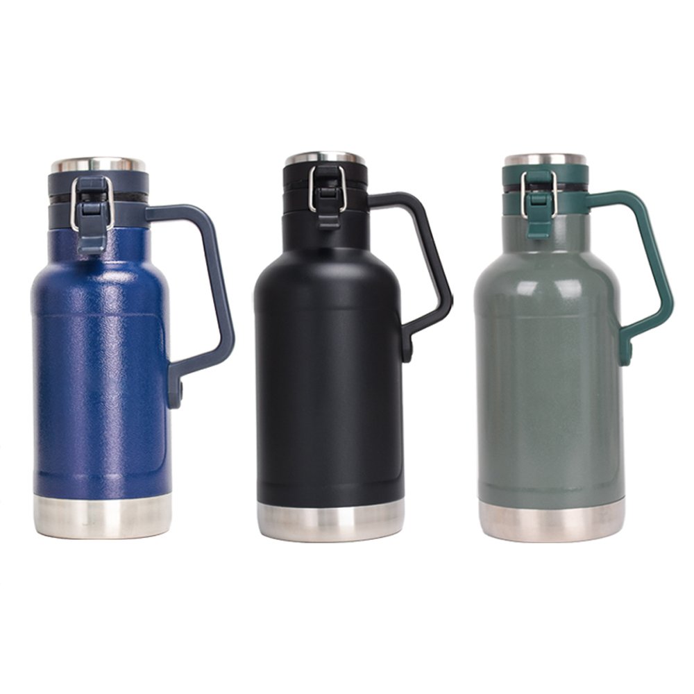 64oz classic Stainless steel 2 litre water bottle outdoor beer growler vacuum flask Copo Termico