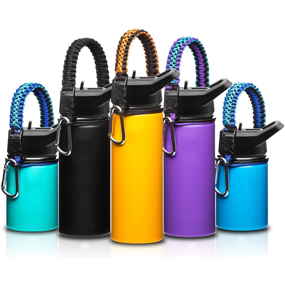 Wholesale Price Gradient 18/8 Stainless Steel Flask Double Wall Insulated Infuser Water Bottle with 3 Lids