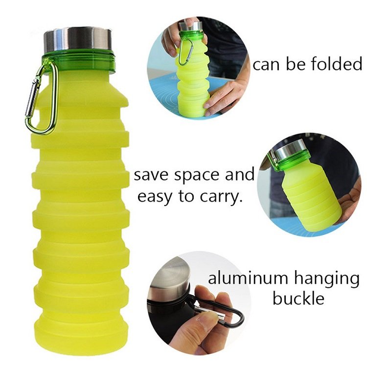 LegenDay Lightweight Portable Silicone Travel Water Bottles Jug Reusable Flexible Collapsible Foldable Water Bottle