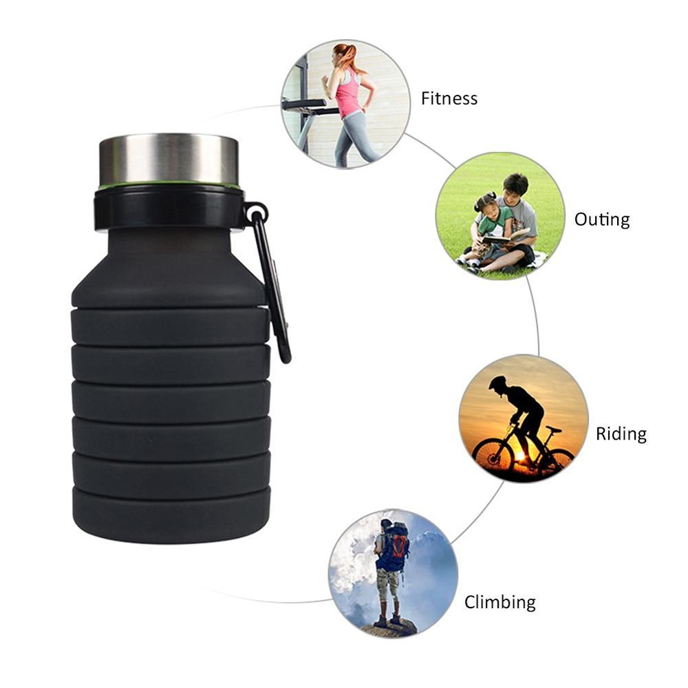 LegenDay Lightweight Portable Silicone Travel Water Bottles Jug Reusable Flexible Collapsible Foldable Water Bottle