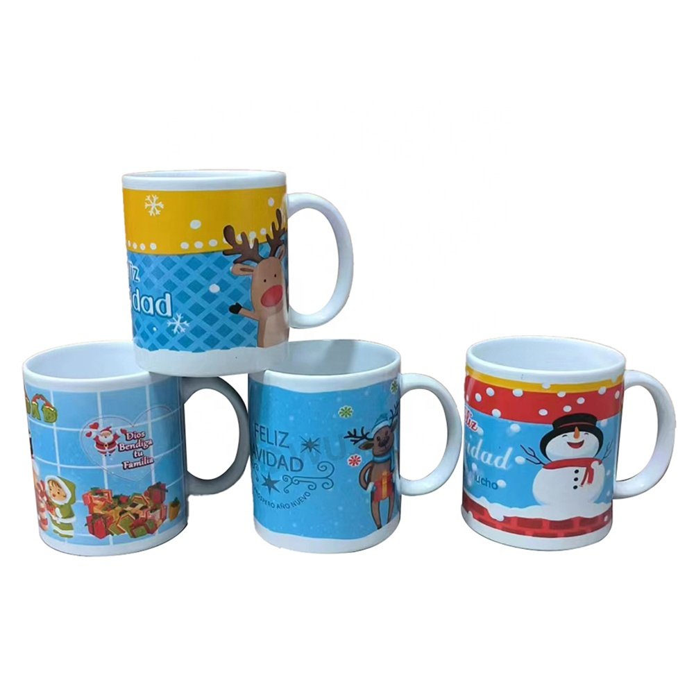 Wholesale Promotional Ceramic Mugs Cup Navidad Tazas 11oz Cheap Christmas Ceramic Coffee Mugs