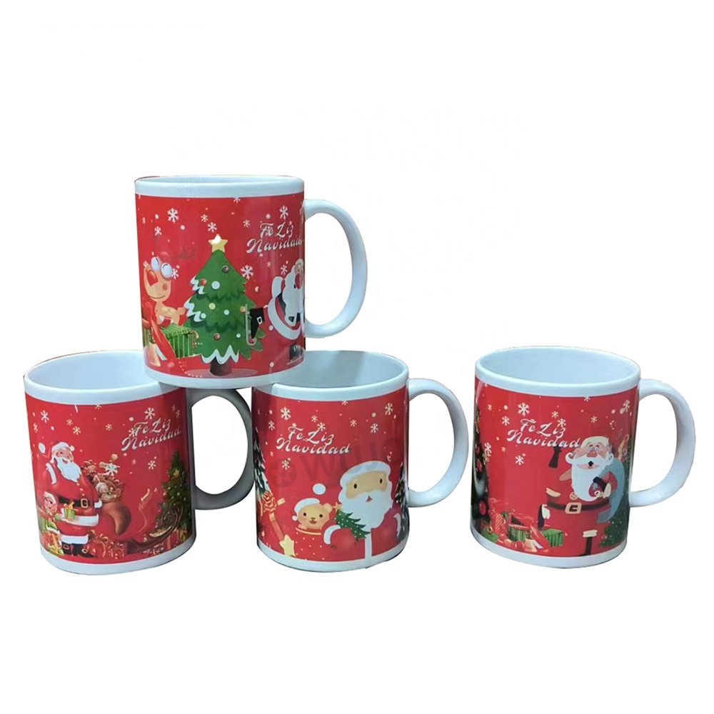 Wholesale Promotional Ceramic Mugs Cup Navidad Tazas 11oz Cheap Christmas Ceramic Coffee Mugs