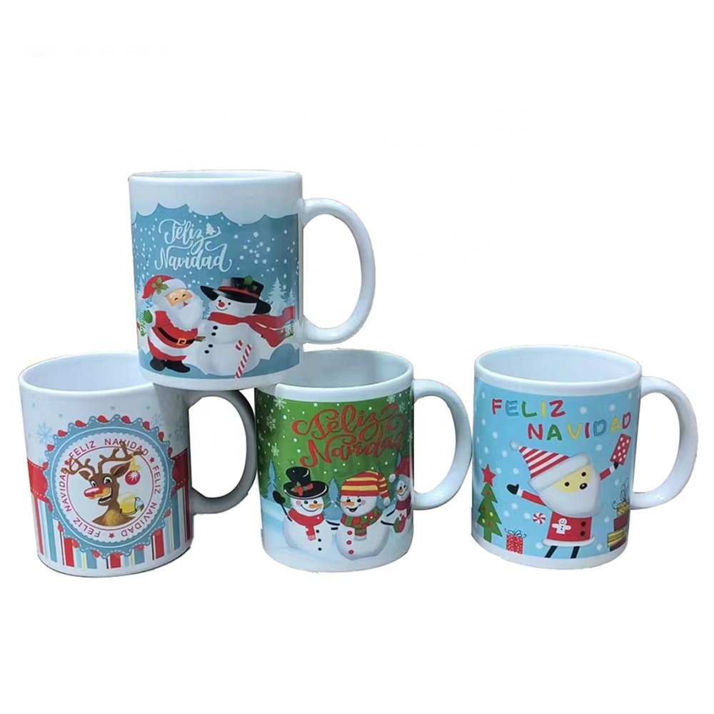 Wholesale Promotional Ceramic Mugs Cup Navidad Tazas 11oz Cheap Christmas Ceramic Coffee Mugs