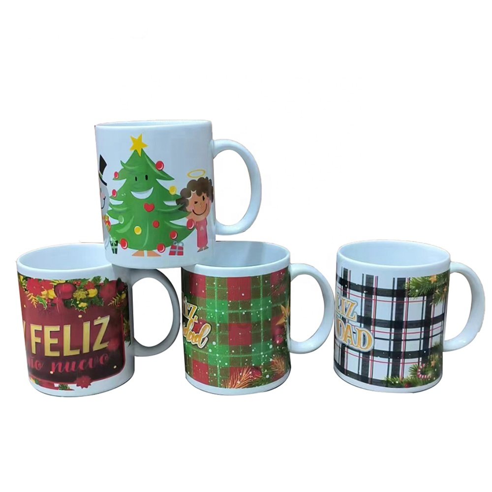 Wholesale Promotional Ceramic Mugs Cup Navidad Tazas 11oz Cheap Christmas Ceramic Coffee Mugs