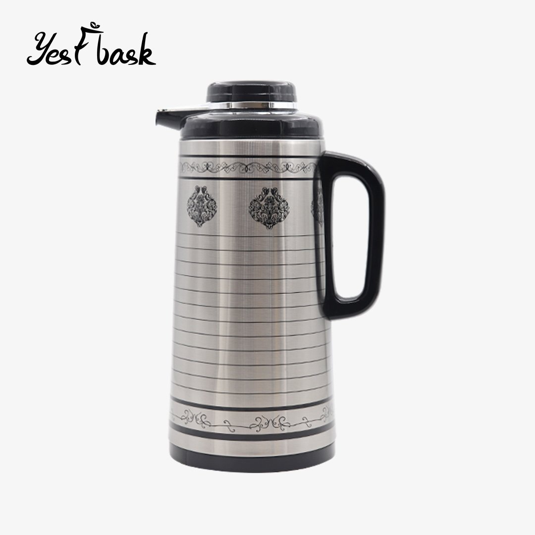 Tiger Flask 1L 1.3L 1.6L 1.9L Glass Liner Vacuum Flask for Home Kitchen Peacock Design Flasks Coffee Pot