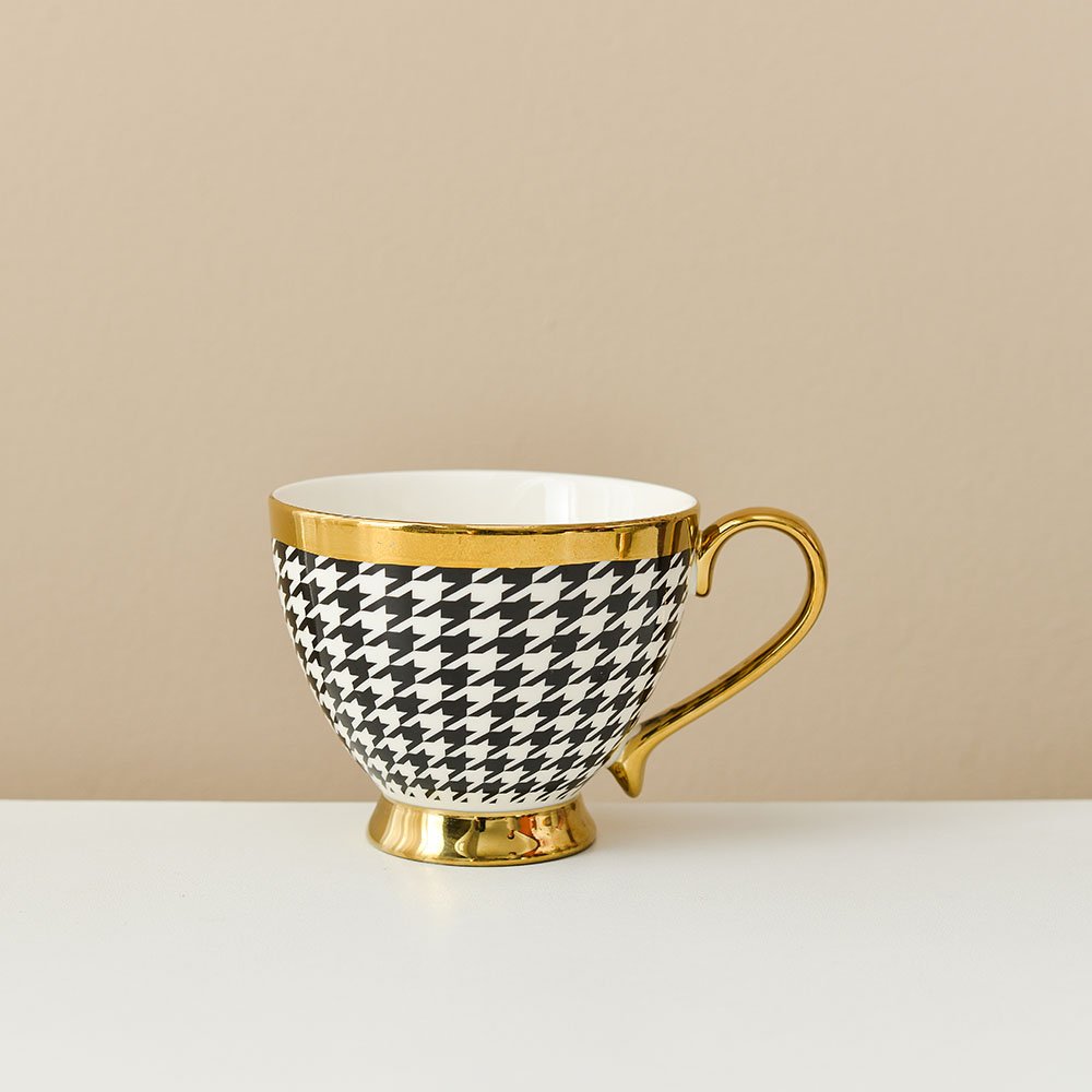high quality Luxury gold customer design new bone china coffee mug tea mug