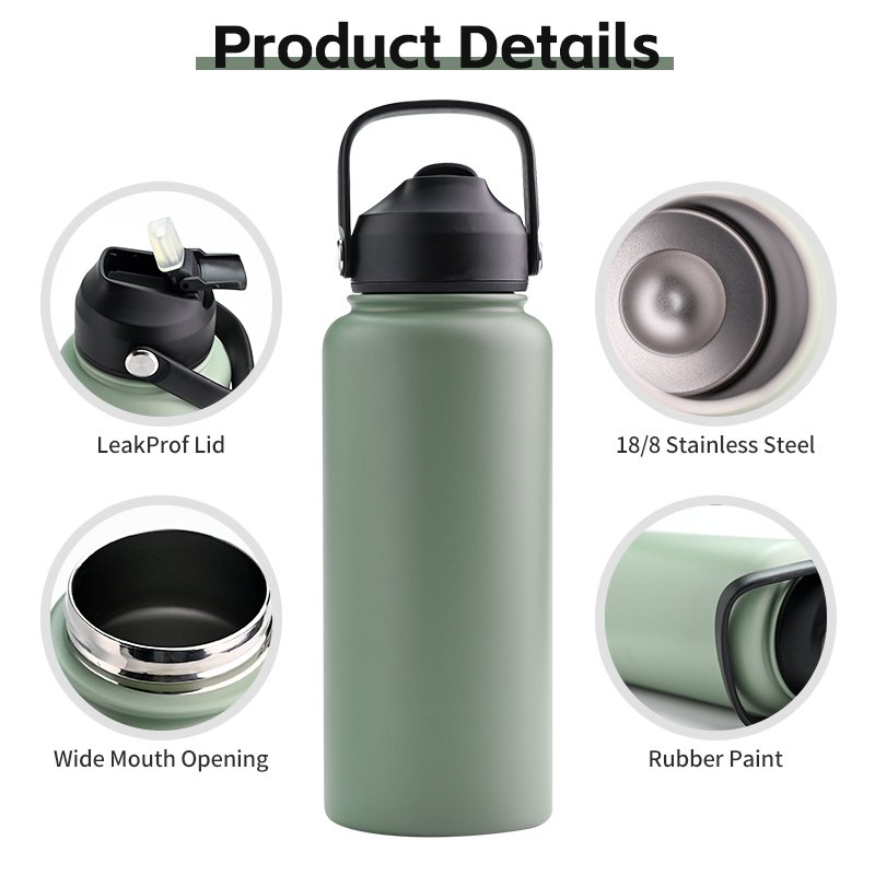 Wholesale custom logo multi size sport water bottle 18oz 32oz stainless steel double wall vacuum flasks & thermoses water flask