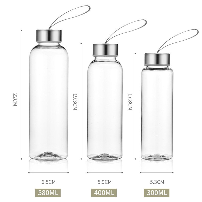 Wholesale Cheap Clear 350ml Mini Tritan Bottles Portable Plastic Cute Water Bottle for Drinks with Metal Lid with Logo