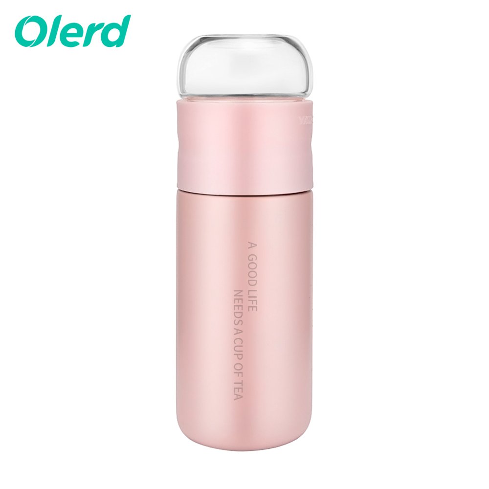 Wholesale Double Wall 300ml tea infuser water bottles stainless steel water bottle with Tea Infuser