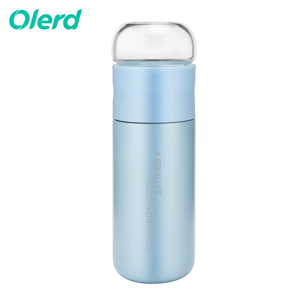 Wholesale Double Wall 300ml tea infuser water bottles stainless steel water bottle with Tea Infuser